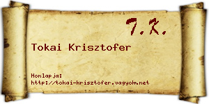 Tokai Krisztofer névjegykártya