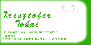 krisztofer tokai business card